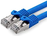 0,25m - Bleu - 1 pièce - Cat.7 Câble Ethernet (Set) - Cat 7 Câble Réseau RJ45 10000 Mo/s câble ...
