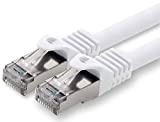 0,5m - blanc - 1 pièce - CAT.7 Câble Ethernet - CAT 7 Câble Réseau RJ45 10000 Mo/s câble de ...
