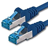 0,5m - bleu - 1 pièce - CAT6a Câbles Ethernet - Câble Réseau RJ45 Internet | 10 / 100 / ...