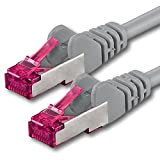 0,5m - gris - 1 pièce - CAT6a Câble Ethernet Set - Câble Réseau RJ45 10000 Mo/s câble de Patch ...