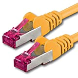 0,5m - jaune - 1 pièce - CAT6a Câble Ethernet Set - Câble Réseau RJ45 10000 Mo/s câble de Patch ...