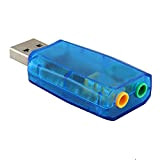 01 02 015 Carte Son, Carte Son USB Virtual 3D 5.1 canaux pour Haut-Parleur