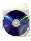 100 pochettes transparentes pour CD/DVD avec ailette de fermeture