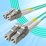 10Gtek [4 Pack] OM3 LC à LC Câble Fibre Optique 1m, 50/125 Multimode Duplex Jarretière Optique LSZH pour SFP, 10G ...