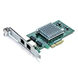 10Gtek® Adaptateur de Serveur Gigabit PCIE pour Intel I350-T2 - I350AM2 Chip, Dual RJ45 Ports, 1Gbit PCI Express Ethernet LAN ...