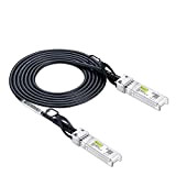 10Gtek® Câble SFP+ 10G 2m - SFP+ Direct attach Copper Twinax Cable Passif, Compatible pour Cisco SFP-H10GB-CU2M, Ubiquiti, Freebox Delta, ...