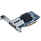 10Gtek® Carte Réseau 10GbE PCIE pour Intel X520-DA2/ X520-SR2-82599ES Chip, Dual SFP+ Ports, 10Gbit PCI Express x8 LAN Adapter, 10Gb ...