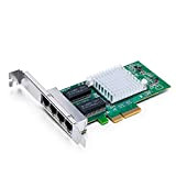 10Gtek® Gigabit PCIE Carte Réseau pour I350-T4 - Intel I350 Chip, Quad RJ45 Ports, 1Gbit PCI Express Ethernet LAN Card, ...