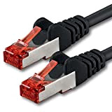 10m - noir - 1 pièce - CAT6 Câble Ethernet - Câble Réseau RJ45 10/100 / 1000 Mo/s câble de ...
