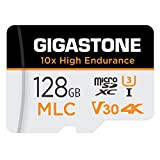 [10x Haute Endurance] Gigastone Industriel MLC Carte Mémoire 128 Go, pour Caméra de Surveillance, Dashcam, 4K Vidéo, Vitesse 100 Mo/s, ...