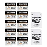 [10x Haute Endurance] Gigastone Industriel MLC Carte Mémoire 8 Go, Lot de 10 Cartes, pour Caméra de Surveillance, Dashcam, 4K ...