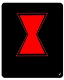 1art1 Symboles Black Widow Logo Sablier Rouge Tapis De Souris 23x19 cm