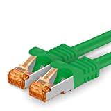 1aTTack.de 1,5m - Câble réseau Cat.7 1 pièce vert Câble LAN Ethernet Gigabit 10000 Mbit s Câble Patch Cat7 Câble ...