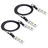 [2 Pack] 10Gtek® Câble SFP+ 10G 1m - SFP+ Direct attach Copper Twinax Cable Passif, Compatible pour Cisco SFP-H10GB-CU1M, Ubiquiti, ...