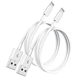 [2 Pack] 1m Câble Chargeur iPhone certifiés MFi Apple, Cordon de câble Apple Lightning vers USB 2 mètres pour iPhone ...