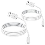 [2 Pack] 1m Câble Chargeur iPhone certifiés MFi Apple, Cordon de câble Apple Lightning vers USB 1 mètres pour iPhone ...