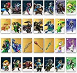 28pcs Zelda Series Amiibo NFC Mini Carte Personnalisée pour The Legend of Zelda Breath of The Wild Compatible Switch Cartes ...