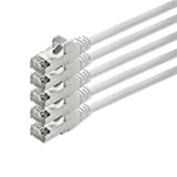 2m - blanc - 5 pièces - CAT5 FTP Câble Ethernet Set - Câble Réseau RJ45 | câble de Patch ...