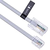 2m RJ11 à RJ45 Câble Ethernet Modem Data Téléphone ADSL Patch Lead Large Bande Haute Vitesse BT l'internet 6P4C à ...