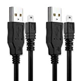 2X CELLONIC® Câble USB 2.0 Transfert données pour Appareil Panasonic Lumix DMC-FZ1000 DMC-TZ57 -TZ58 DMC-TZ60 -TZ61 DMC-TZ71 DMC-G6 -G3 DMC-SZ10 ...