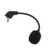 3.5mm Replacement Microphone 16cm Reduce Noise Detachable Compatible with HyperX Cloud II Cloud Silver Gaming Headset Black