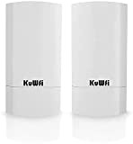 300Mbps Outdoor Point d'accès extérieur Wi-FI,KuWFi Pont/CPE sans Fil intérieur et extérieur prenant en Charge Une Solution de Distance de ...