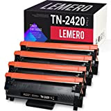 4 LEMERO Compatible Toner pour Brother TN-2420 TN2420 TN2410 [avec Puce] pour HL-L2310D HL-L2350DN HL-L2370DN HL-L2375DW MFC-L2710DN MFC-L2710DW MFC-L2730DW MFC-L2750DW ...