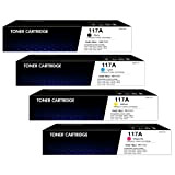 4-Pack 117A W2070A Cartouche Toner: pour HP Color Laser MFP 178nw 179fnw 150a 150nw 178nwg 179fwg 178 179 150 W2071A ...
