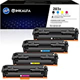 4-Pack 203X 203A Toner Compatible pour HP 203X 203A CF540X CF540A pour HP Color Laserjet Pro MFP M281fdw M281fdn M280nw ...