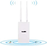 4G Mobile Wi-FI Router, KuWFi 300Mbps Wireless Outdoor CPE 4G LTE Router Cat4 Waterproof with High Gain Dual Antennas with ...