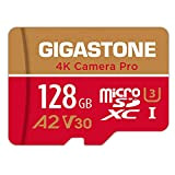 [5 Ans Récupération de données Gratuite] Gigastone Carte Mémoire 128 Go 4K Caméra Pro, Compatible avec GoPro Drone Switch, Vitesse ...