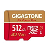 [5 ans Récupération de données gratuite] Gigastone Carte Mémoire 512 Go 4K Game Pro, Compatible avec GoPro Drone Switch, Vitesse ...