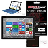 [5 Pack] TECHGEAR Protection d'Écran pour Microsoft Surface Pro 3, Film de Protection Ultra Clair avec Chiffon et Carte d'Application ...