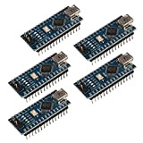 5 pièces Nano ATmega modèle 328P Mini Carte de Module de contrôleur de Connexion USB Compatible avec Les projets Arduino ...