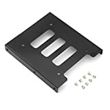 56Tiankoou Fivesix Support de Disque Dur pour PC 2.5" SSD HDD to 3.5" Adaptateur de Montage Metallique Noir