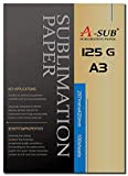 A-SUB Lot de 100 feuilles de papier à sublimation A3, compatible avec imprimante à sublimation EPSON, SAWGRASS, RICOH, Brother - ...