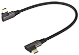 AAOTOKK 90 Degrés USB 3.1 Type C Câble Angle Droit et Gauche 3.1 USB Type C Mâle Câble 4K@60Hz Prend ...