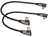 AAOTOKK USB C vers USB C 3.1 Câble Gen 2(3A)Angle Droit USB 3.1 Type C Mâle vers Mâle D'extension Câble ...