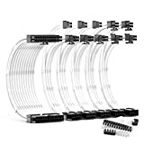 ABNO1 Kit de câble d'extension PSU Longueur 30CM avec Peignes de câble 2 Couleurs,Rallonge de câble pour l'alimentation avec Manchon ...
