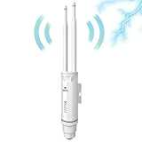 AC1200 Point d’accès WiFi Extérieur Haute Puissance Répéteur Wi-FI Extérieur 2.4+5G Outdoor Antennes WiFi/Amplificateur WiFi sans Fil (AP),Imperméable, PoE Passif