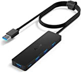 Aceele Data Hub 4 Ports USB 3.0 Ultra Fin avec câble étendu de 120cm/4ft - Hub USB 3.0 pour Macbook, ...