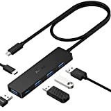 Aceele Hub USB Type C 5 Ports USB 3.0, Ultra-Fin avec câble étendu de 2FT, SuperSpeed 5 Gbps, Chargement Micro ...