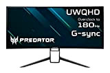 Acer Predator X34S Moniteur de Jeu QHD 180 Hz OC DP, 144 Hz DP, 100 Hz HDMI, 1 ms (G2G), ...