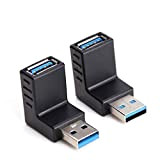 Adaptateur d'USB 3.0 90 degrés mâle à Femelle Verticale Verticale combinée de coupleur d'angle vers Le Haut et vers Le ...