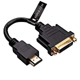 Adaptateur de Fil HDMI (M) vers DVI-D (F) (DVI-D Dual Link 24 + 1) Adaptateur DVI Femelle vers HDMI Male ...