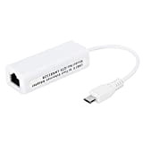 Adaptateur Ethernet Adaptateur de Carte Réseau Micro USB vers RJ45 Port Ethernet Micro USB vers RJ45 pour Carte Mère Raspberry ...