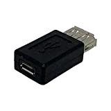 Adaptateur micro USB femelle vers USB A femelle.