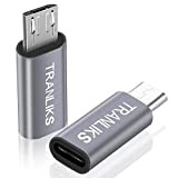 Adaptateur Micro USB vers Lightning, TRANLIKS Lot de 2 adaptateurs Lightning (Femelle) vers Micro USB (mâle) pour Le Chargement Uniquement, ...