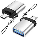 Adaptateur Micro USB vers USB 3.0 (Pack de 2) avec Lanière, Seminer Micro USB Mâle vers USB-A Femelle Adaptateur OTG ...