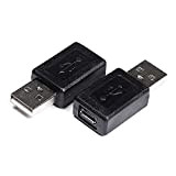 Adaptateur Micro USB vers USB, BRIEFCEC-2 Pack Micro USB Femelle vers USB Mâle, USB 2.0 vers Micro USB Convertisseur USB ...